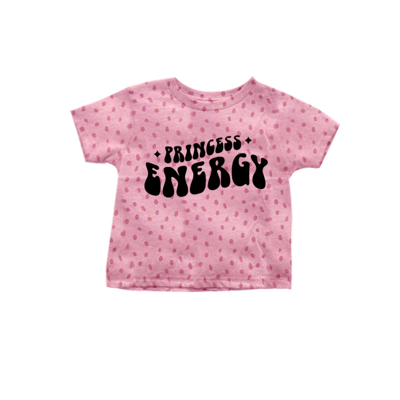 Baby Girls Princess Energy Short Sleeve Tee Shirts Tops preorder