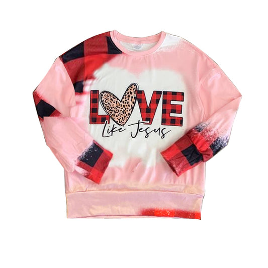 Adult Women Valentines Pink Love Long Sleeve Tee Shirts Tops Preorder