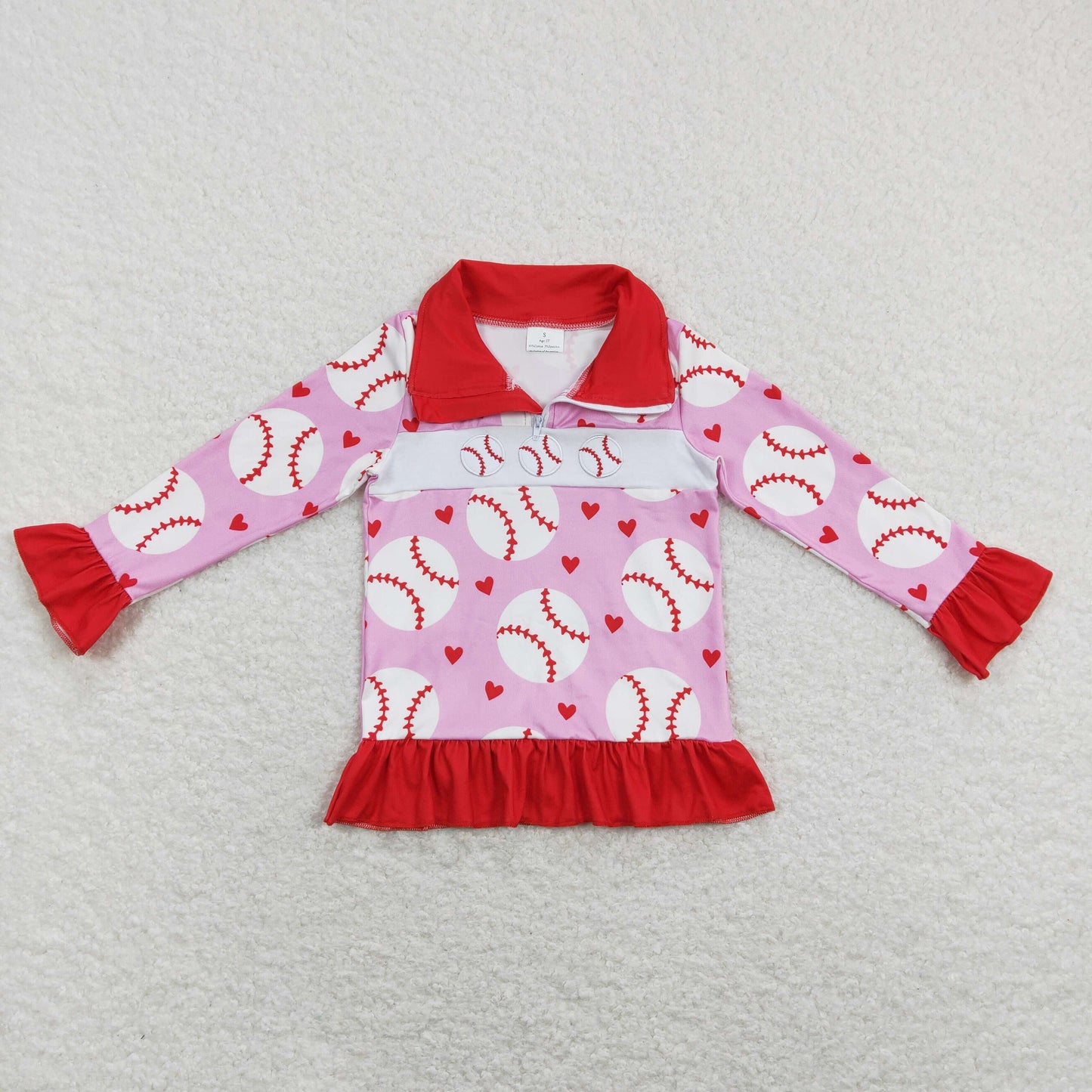 Sibling Baby Boys Girls Long Sleeve Embroidery Half Zipper Pullovers Top