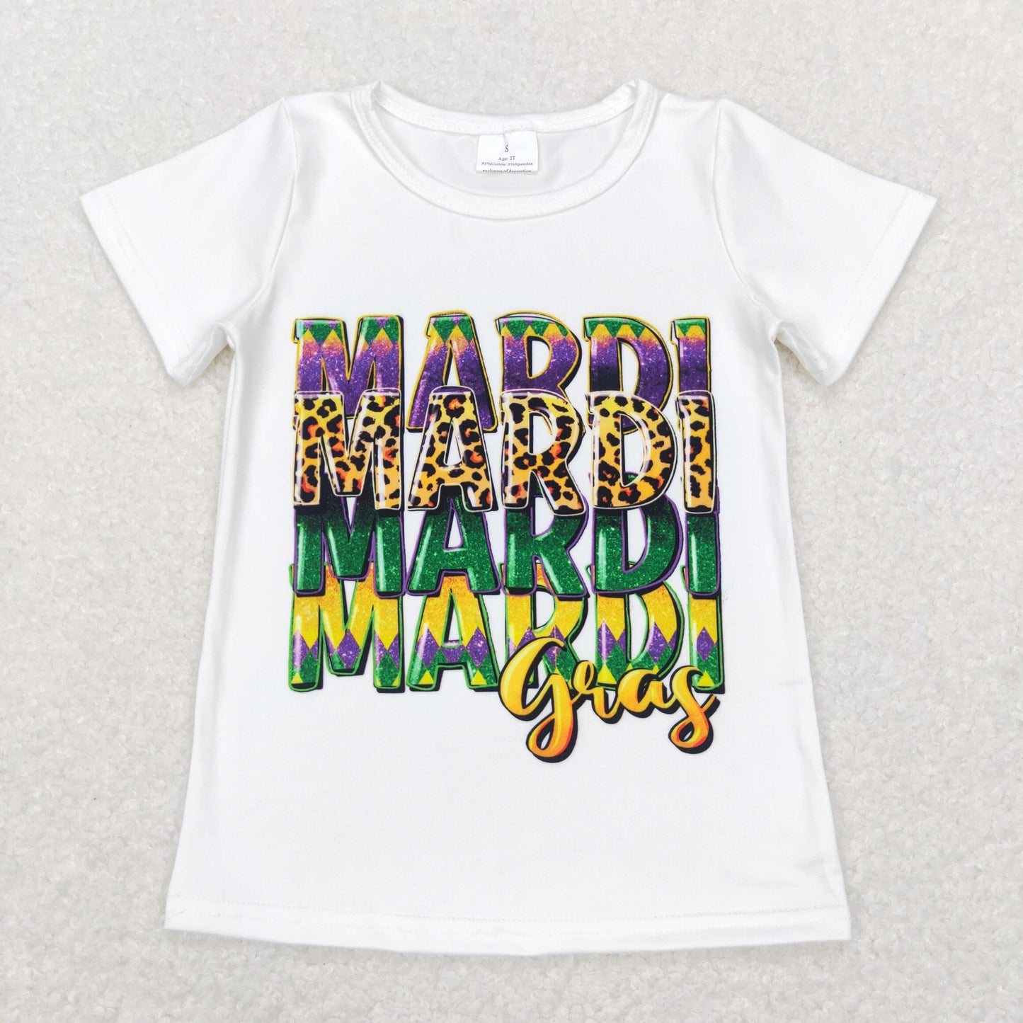 Sibling Baby Boys Girls Mardigras Crayfishes Tee Shirts Top