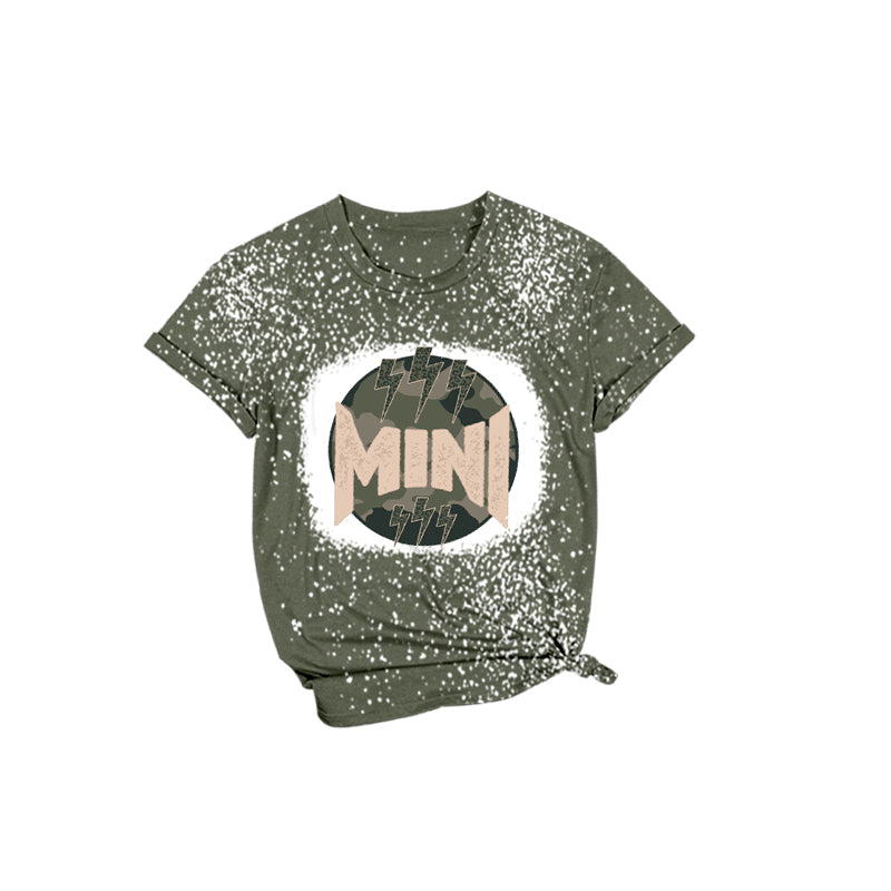 Baby Girls Green Mini Camo Flash Short Sleeve Tee Shirts Tops Preorder