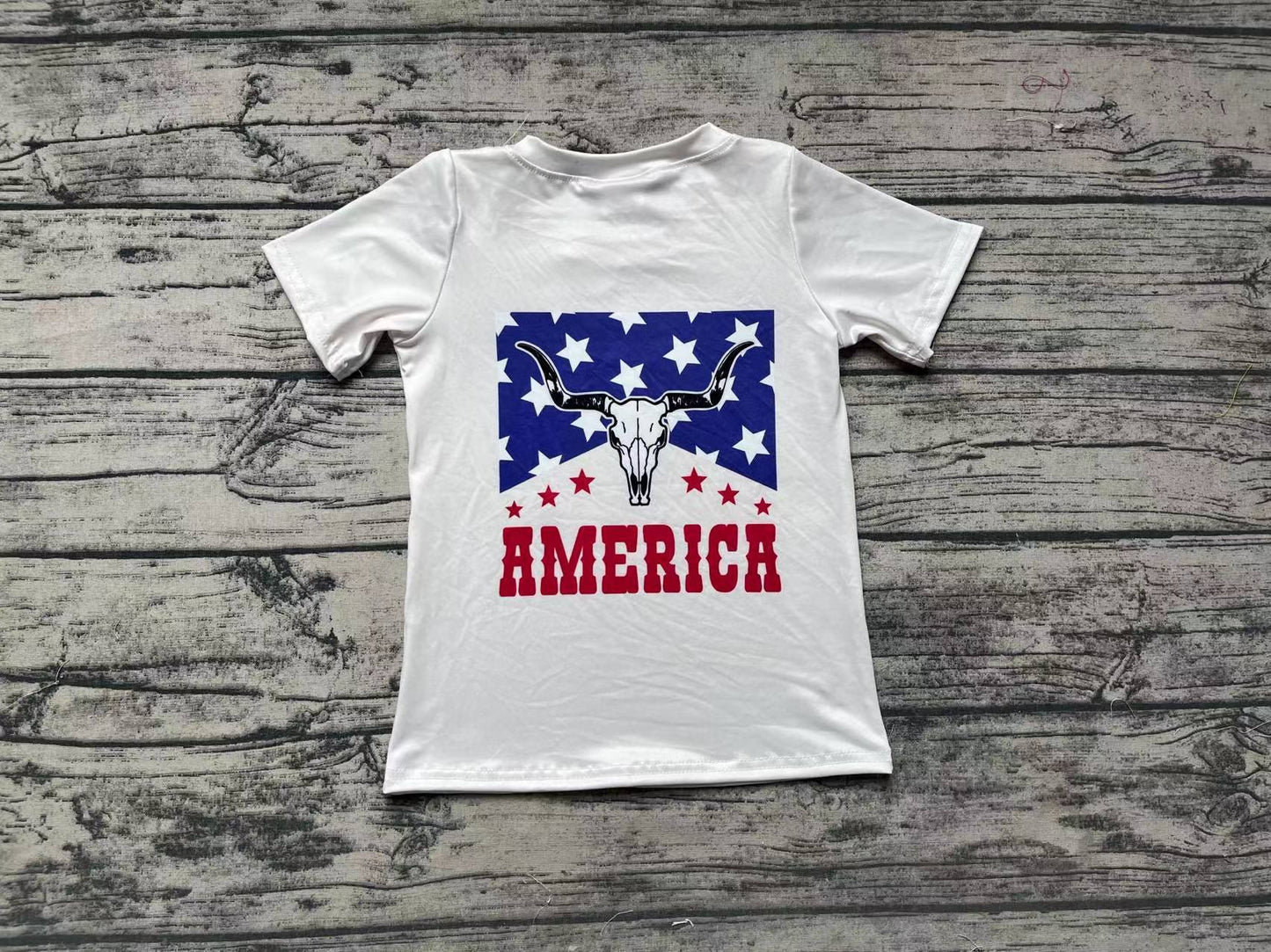 Baby Boys Cow 4th Of July Short Sleeve Tee Shirts Tops