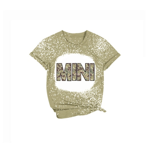 Baby Girls Mini Green Camo Short Sleeve Tee Shirts Preorder