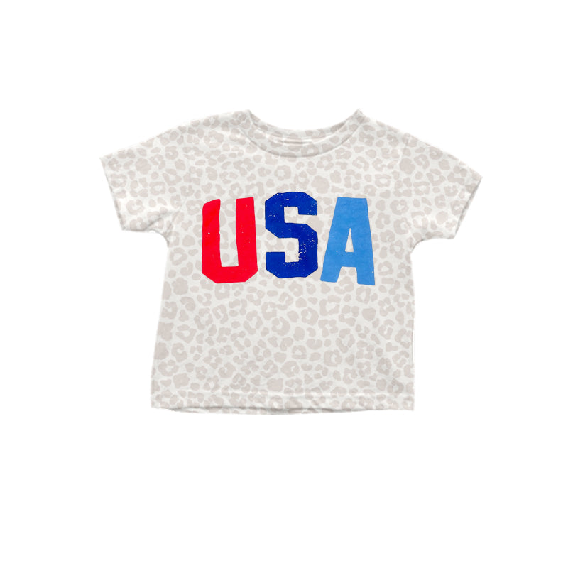 Adult Women 4th Of July USA Short Sleeve Tee Shirts Tops Preorder