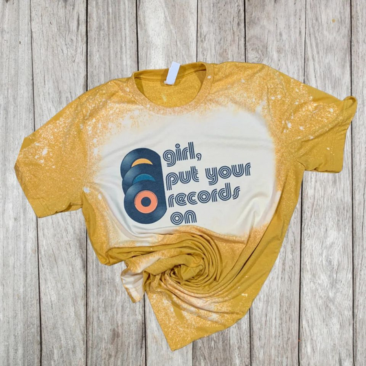 Adult Women Put Your Records Short Sleeve Tee Shirts Tops Preorder