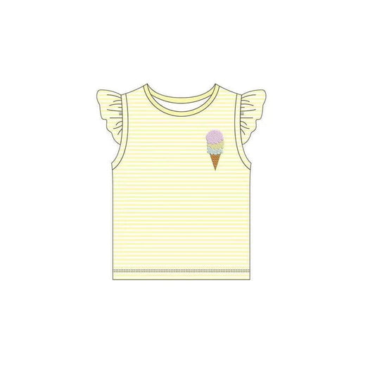 Baby Girls Flutter Sleeve Popstick Tee Shirts Tops Preorder