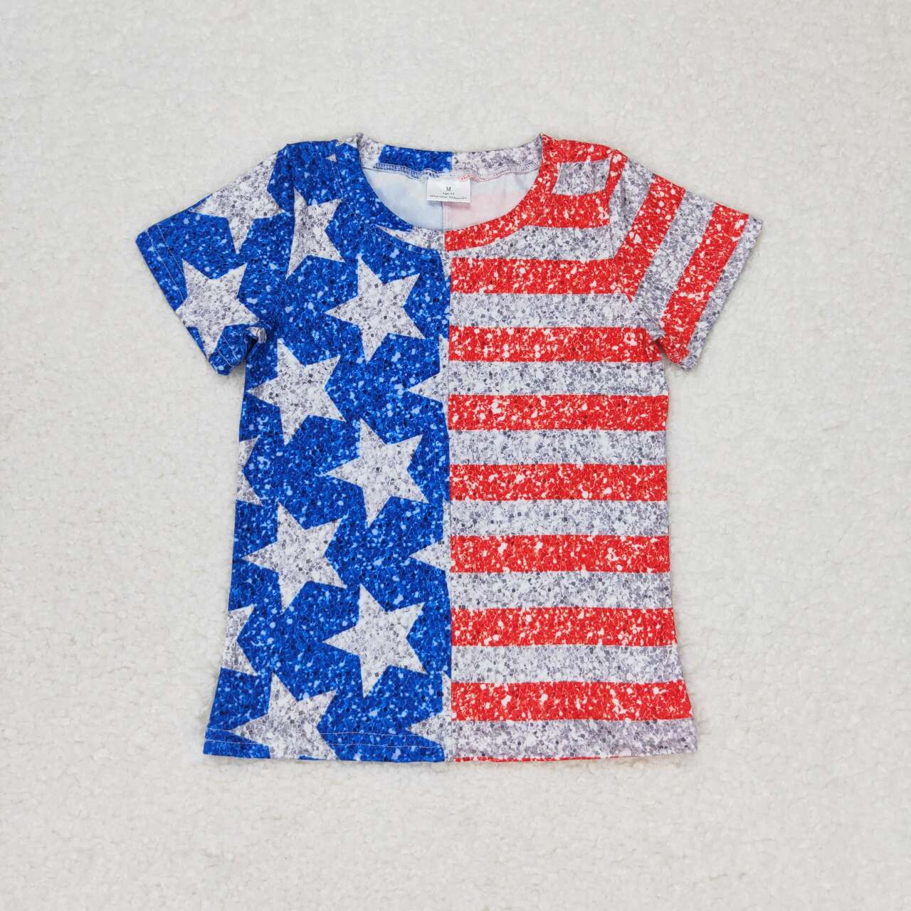 Sibling Baby Boys Short Sleeve Flags Stars 4th of July T-shirts Tops