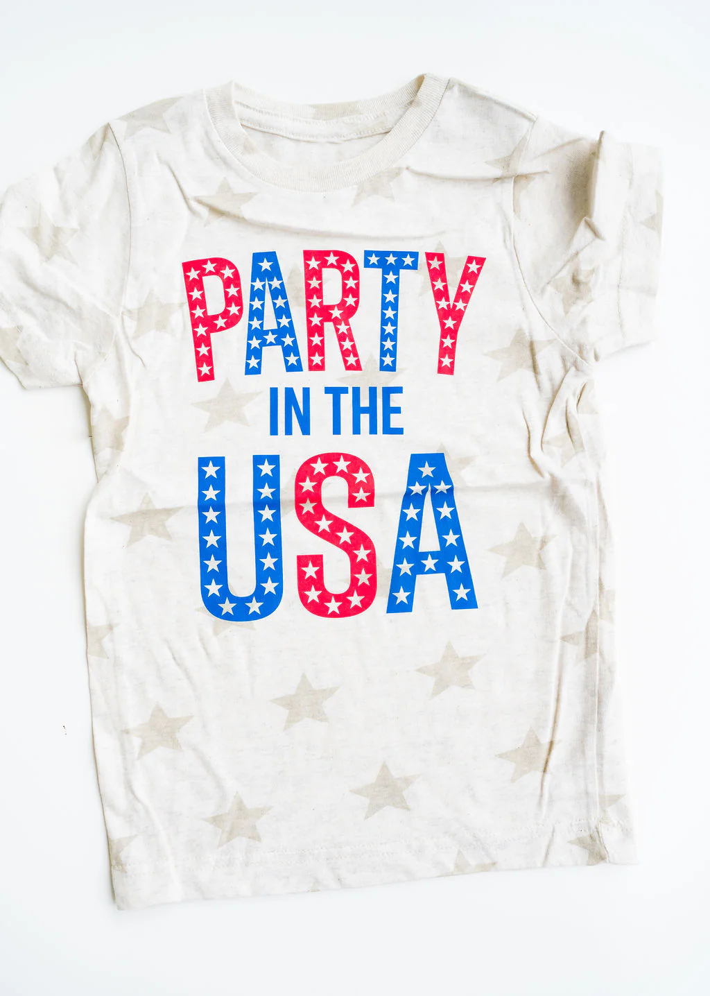 Baby Girls 4th Of July Party In the USA Short Sleeve Tee Shirts Tops Preorder