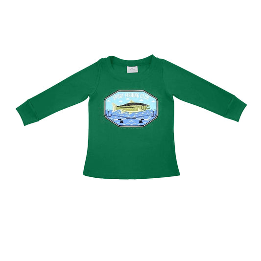 Baby Boys Fishing Fall Long Sleeve Tee Shirts Tops Preorder