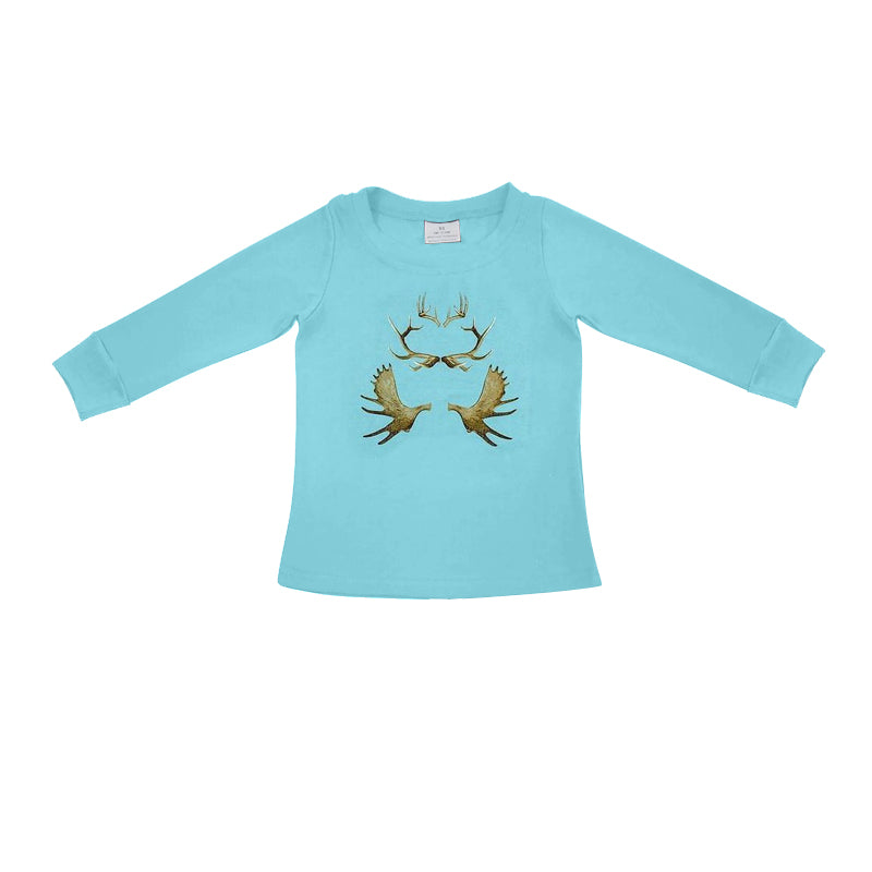 Baby Boys Deer Hunting Fall Long Sleeve Tee Shirts Tops Preorder