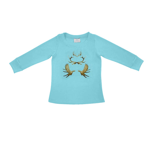 Baby Boys Deer Hunting Fall Long Sleeve Tee Shirts Tops Preorder