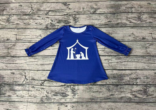 Baby Girls Nativity Long Sleeve Tee Shirts Tops