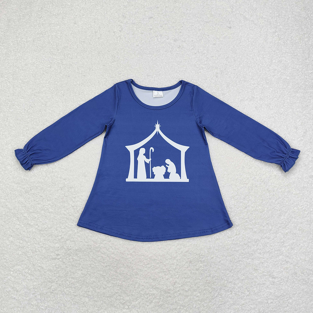 Baby Girls Nativity Long Sleeve Tee Shirts Tops