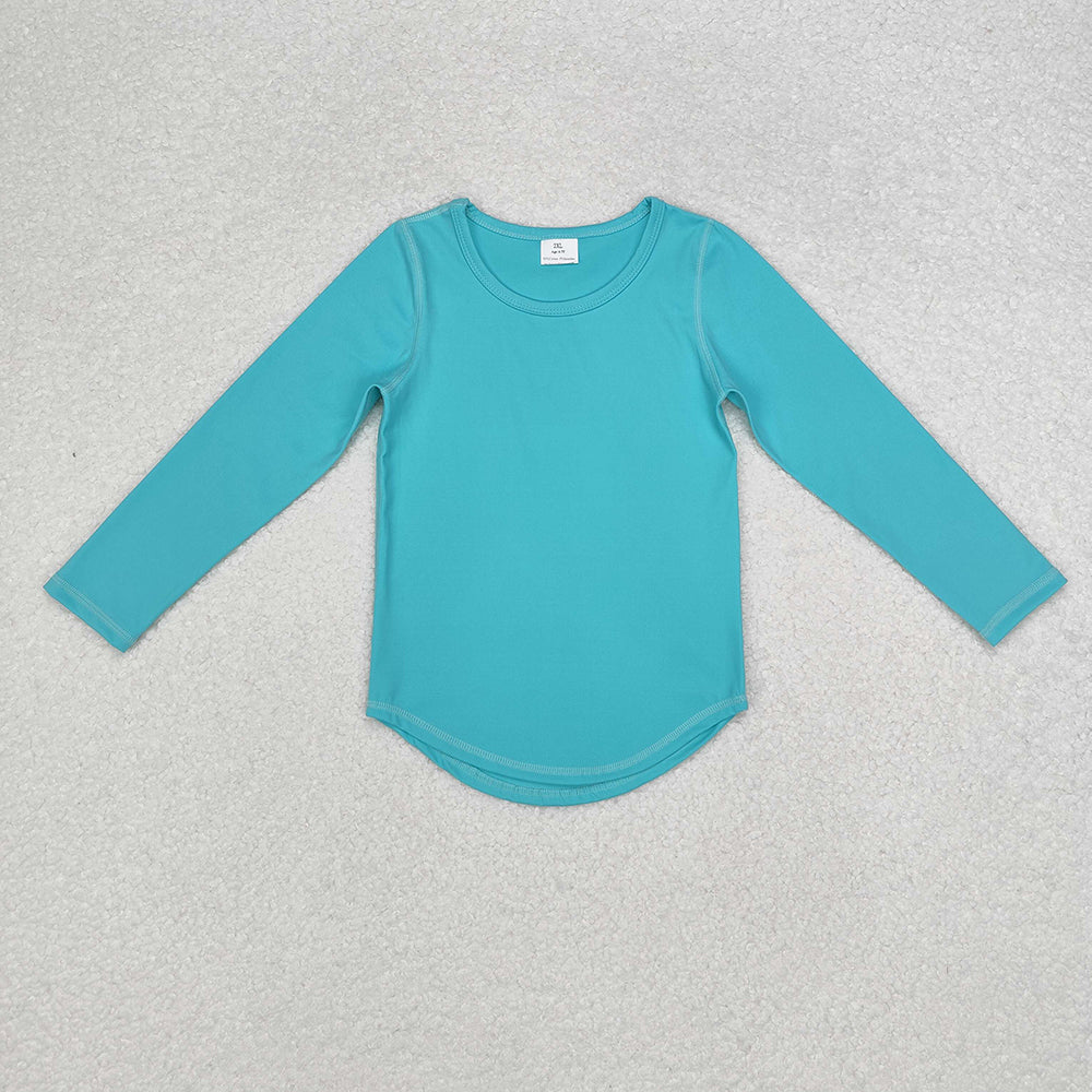 Baby Girls Green Long Sleeve Yoga Active Tee Shirts Tops