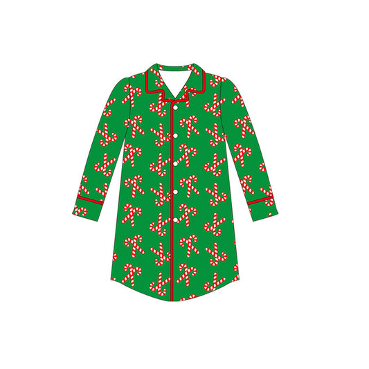 Adult Women Christmas Candy Cane Tops Sleep Wear Preorder