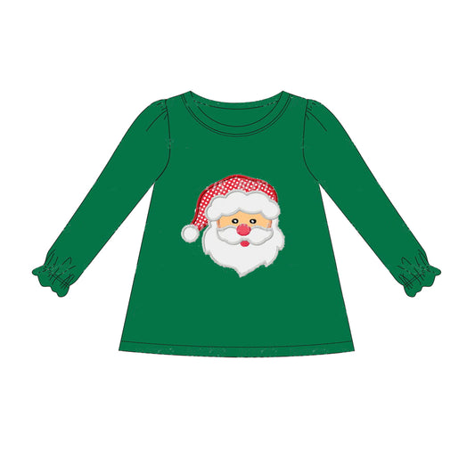 Baby Girls Green Christmas Santa Tunic Tops Preorder