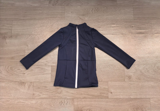 Baby Girls Navy Long Sleeve Zip Pockets Yoga Active Jackets Top