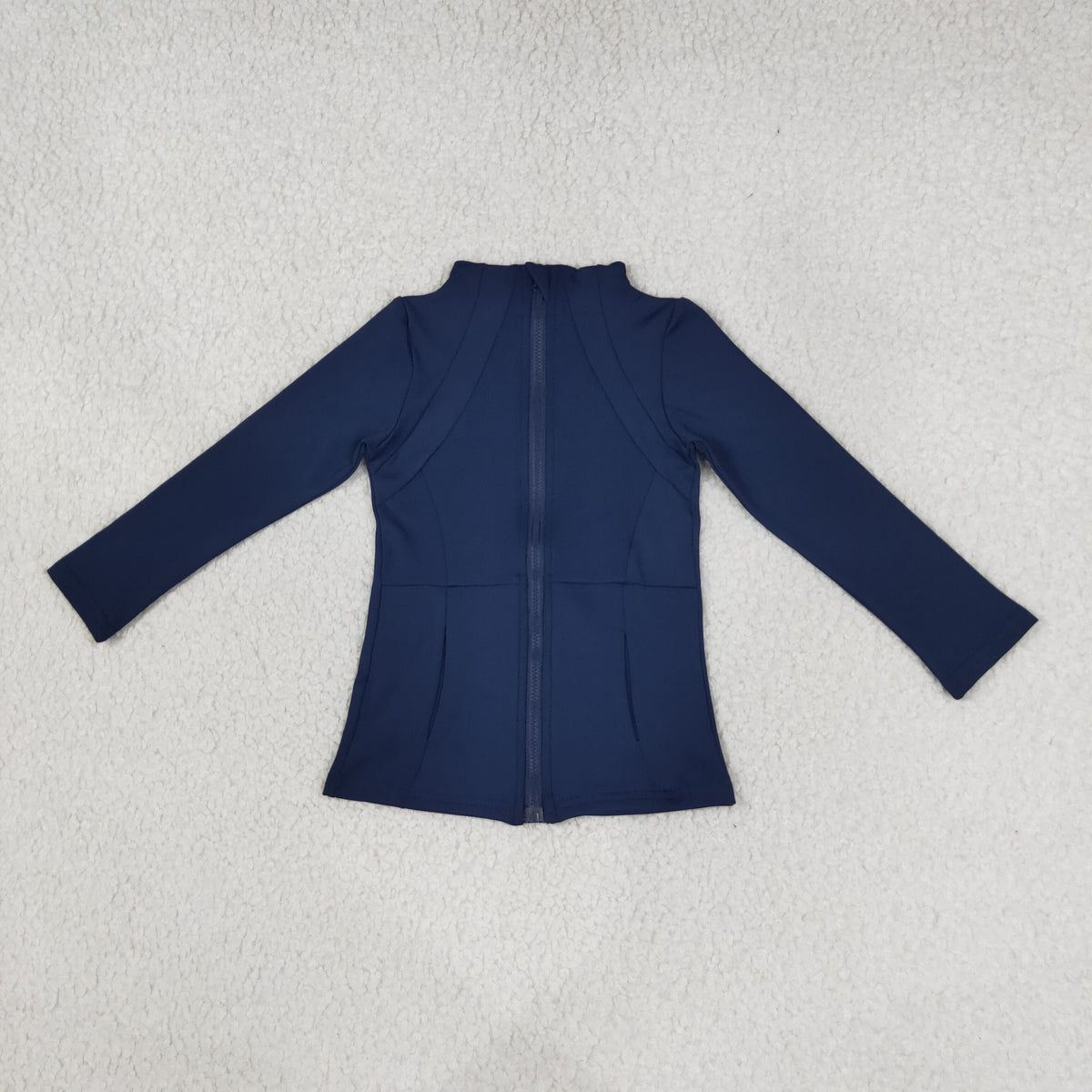 Baby Girls Navy Long Sleeve Zip Pockets Yoga Active Jackets Top