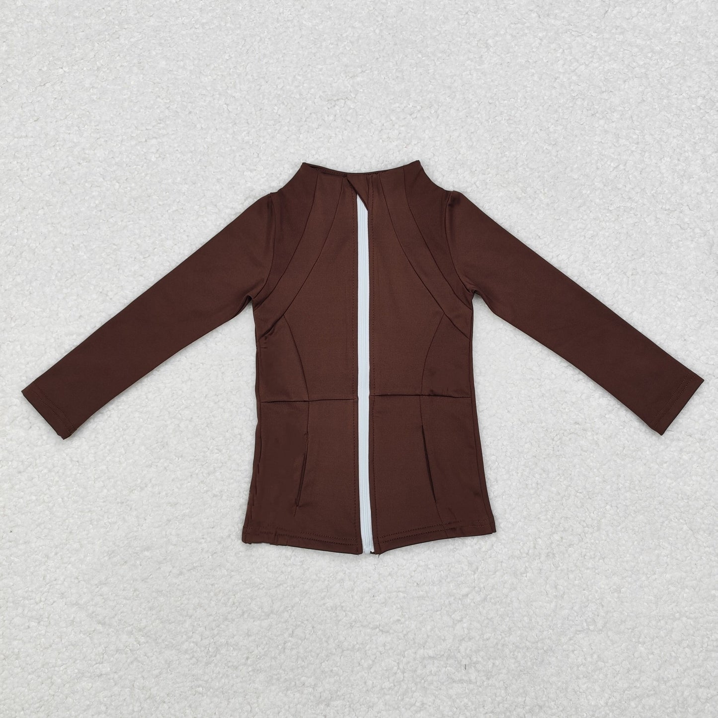 Sibling Baby Girls Long Sleeve Yoga Active Zipper Pockets Jackets Top