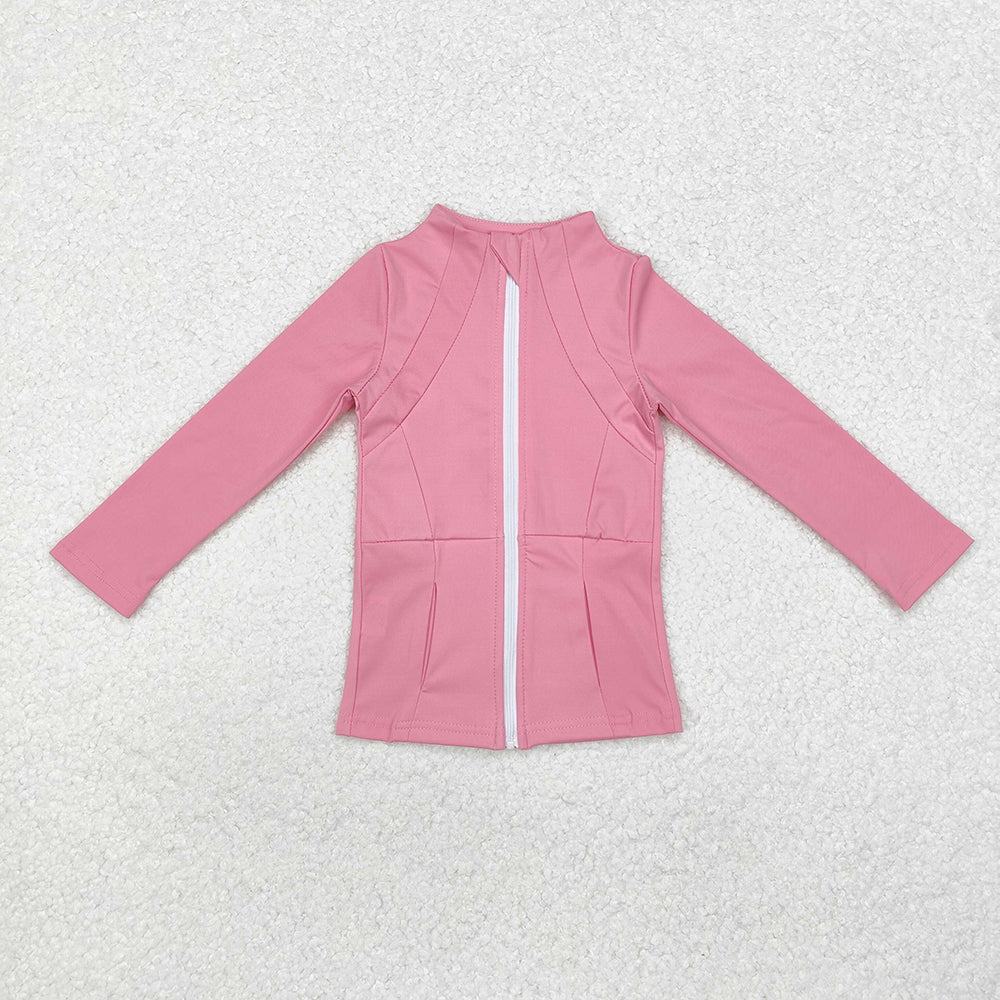 Baby Girls Dark Pink Zip Pocket Yoga Active Wear Jackets