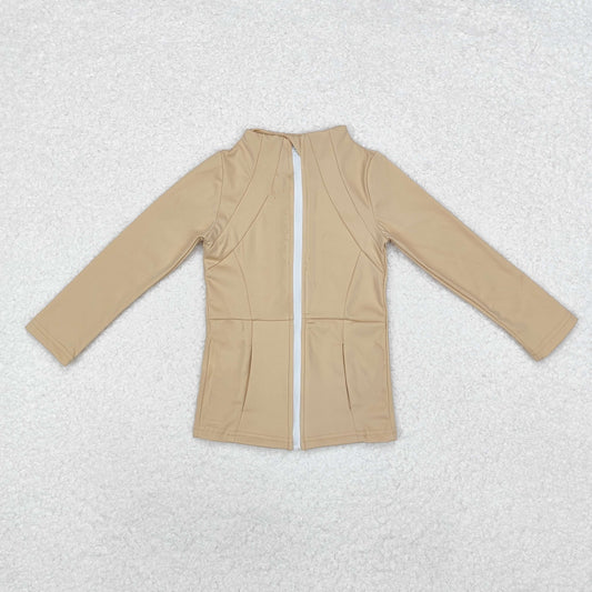 Sibling Baby Girls Long Sleeve Yoga Active Zipper Pockets Jackets Top