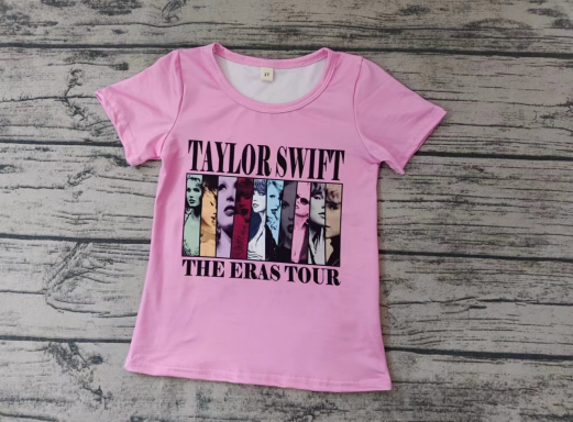 Baby Girls Pink Singer Short Sleeve Tee Shirts Tops