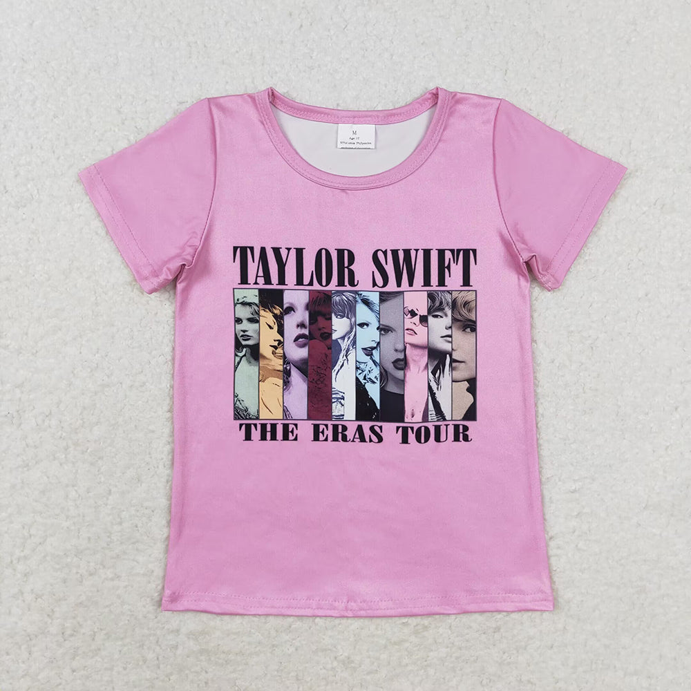 Baby Girls Pink Singer Short Sleeve Tee Shirts Tops