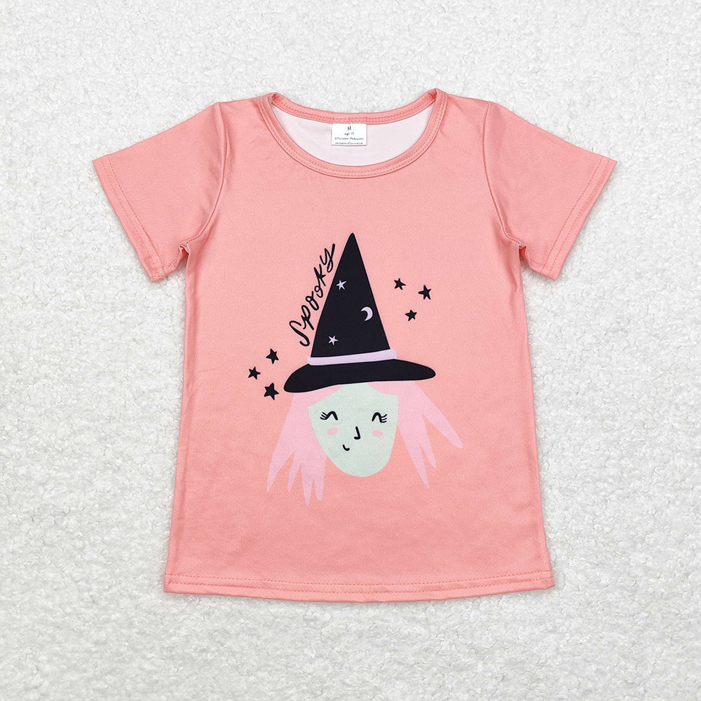 Baby Girls Halloween Witches Short Sleeve Tee Shirts Tops