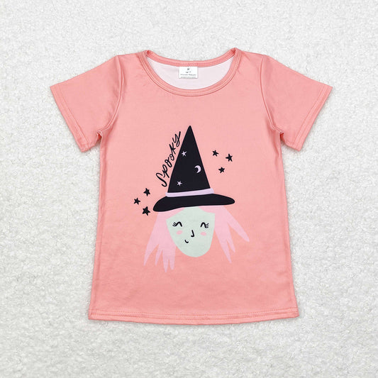 Baby Girls Halloween Witches Short Sleeve Tee Shirts Tops