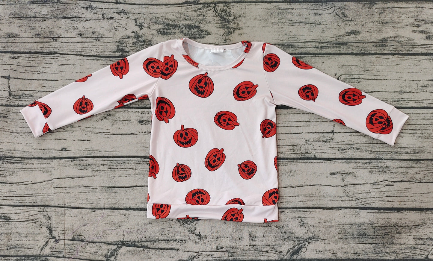 Baby Kids Halloween Pumpkins Long Sleeve Tee Shirts Tops