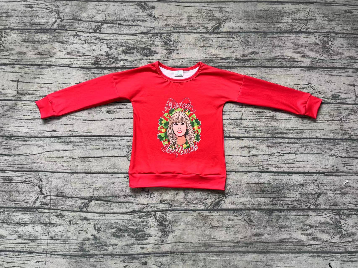 Baby Girls Christmas Red Singer Long Sleeve Tee Shirts Tops