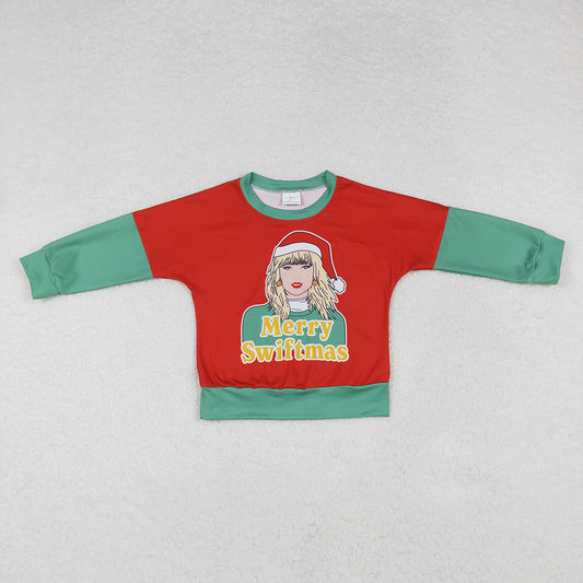 Baby Girls Christmas Red Singer Green Long Sleeve Tee Shirts Tops