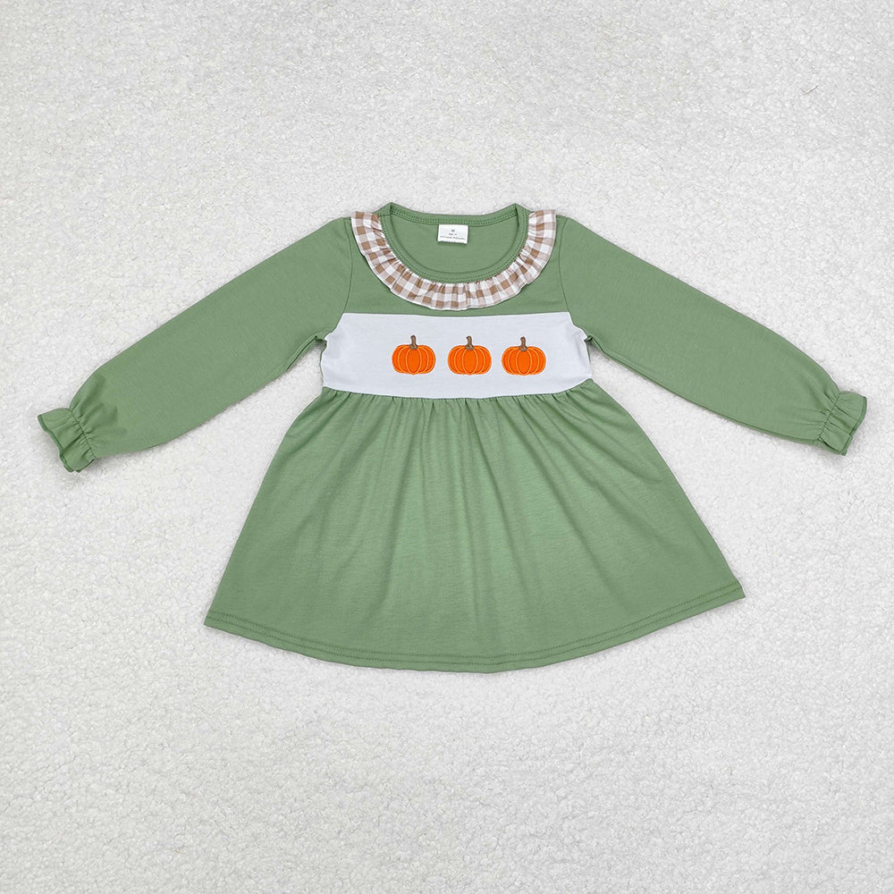 Baby Girls Halloween Pumpkins Long Sleeve Tunic Tops