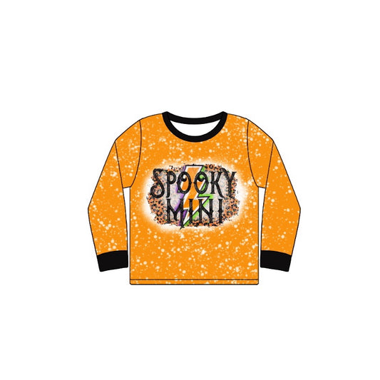 Baby Girls Halloween Spooky Mini Long Sleeve Tee Shirts Tops Preorder