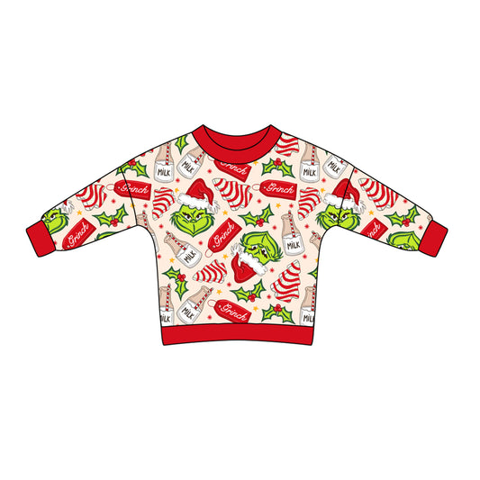 Baby Boys Christmas Green Face Tree Cake Tee Shirts Tops Preorder