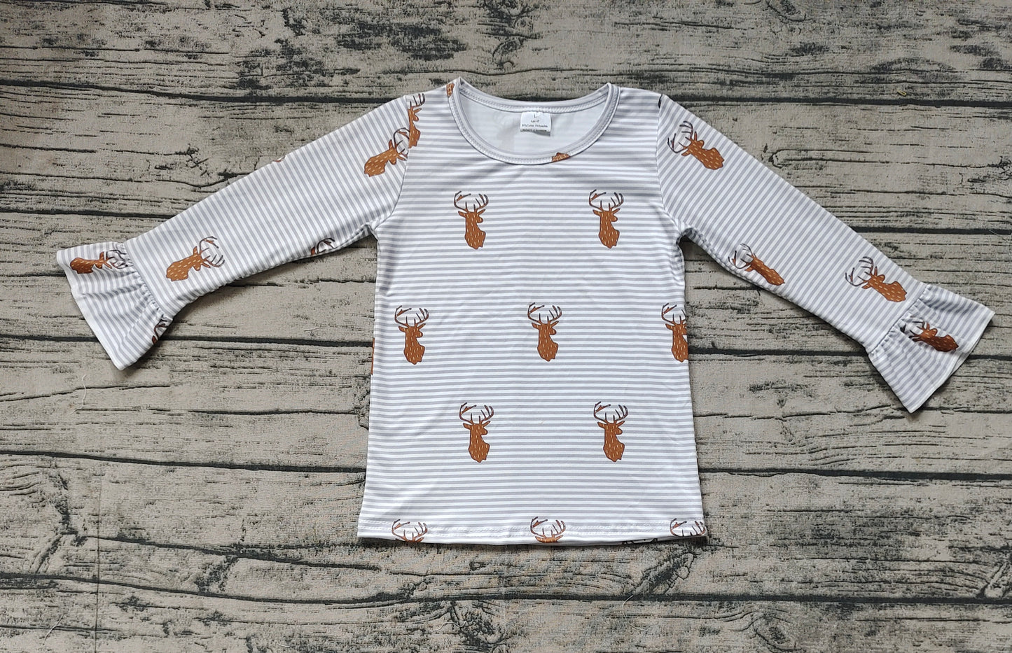 Baby Girls Deers Hunting Long Sleeve Tee Shirts Tops