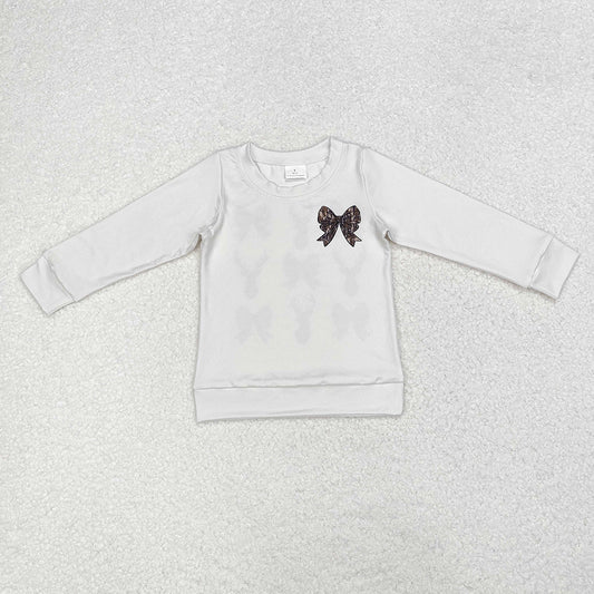 Baby Girls Bows Deers Hunting Long Sleeve Tops