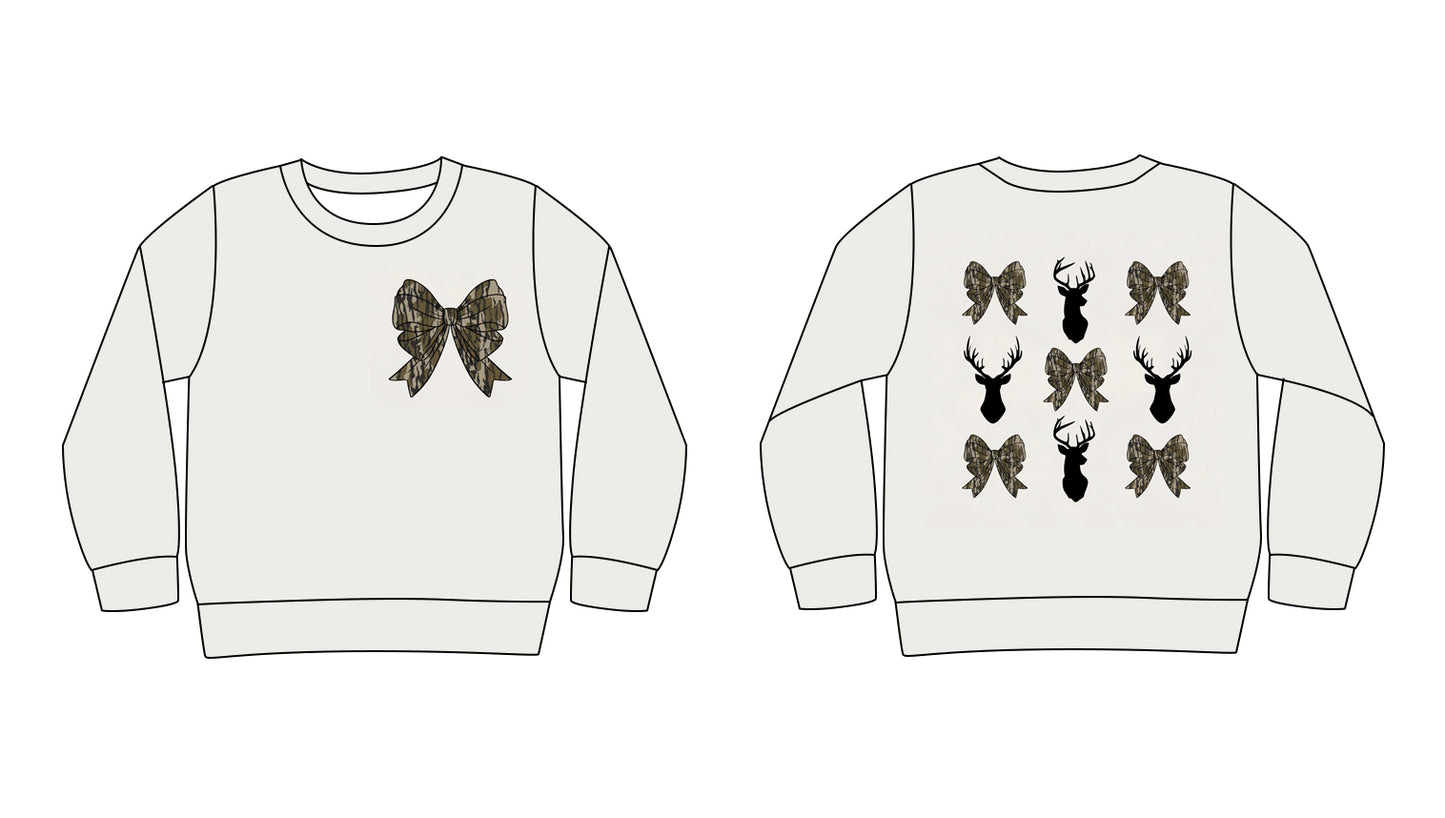 Adult Women Hunting Deers Bows Long Sleeve Tee Shirts Tops Preorder