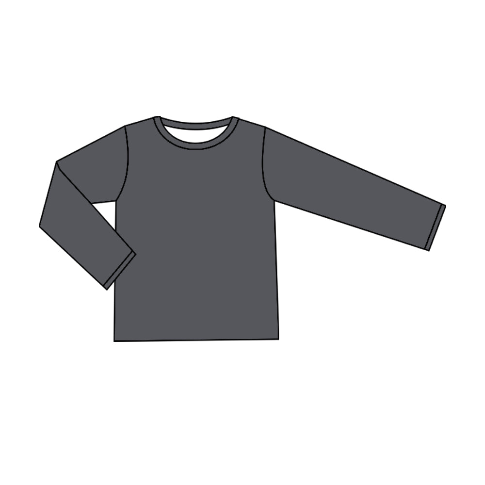 Baby Girls Dark Grey Long Sleeve Tee Shirts Tops Preorder