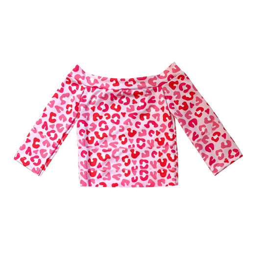 Baby Girls Valentines Pink Leopard Tee Shirts Tops Preorder