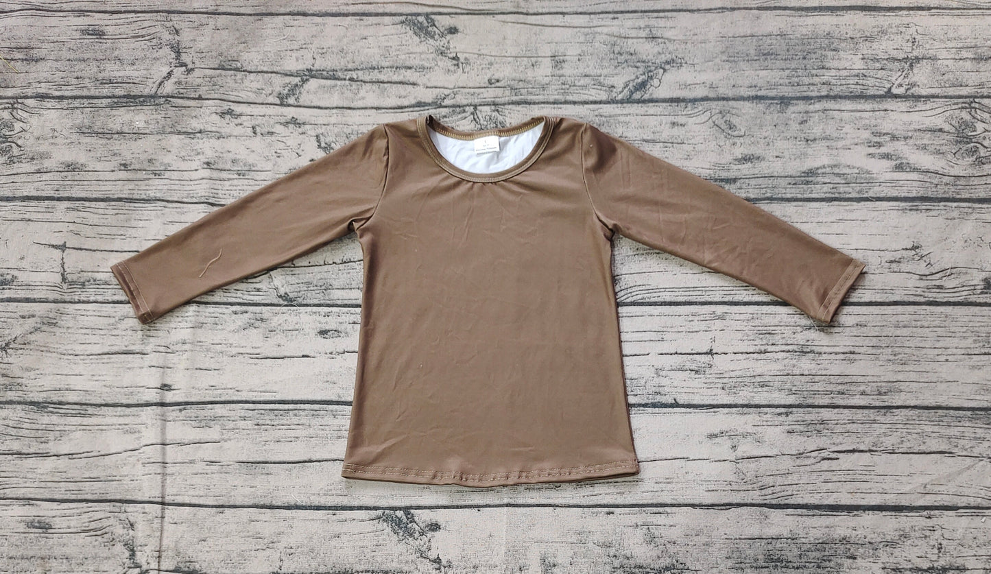 Baby Kids Toddler Olive Green Long Sleeve Tee Shirts Tops