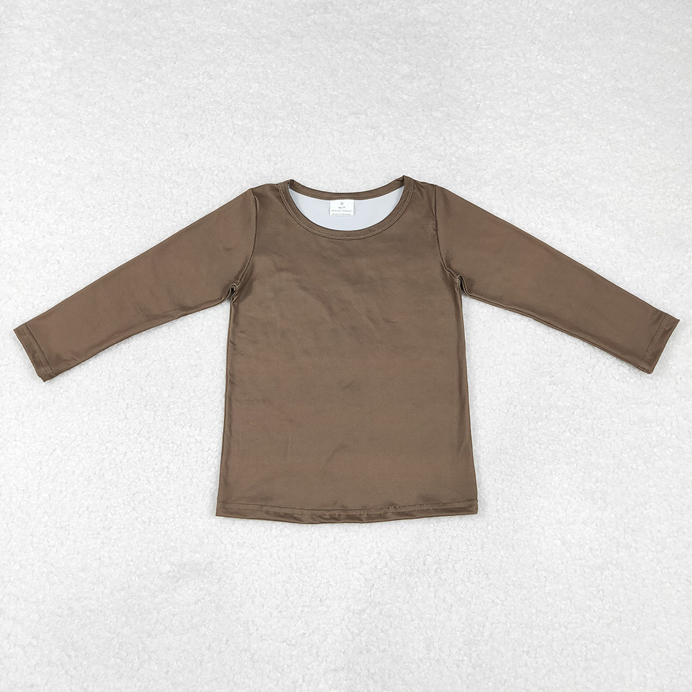 Baby Kids Toddler Olive Green Long Sleeve Tee Shirts Tops