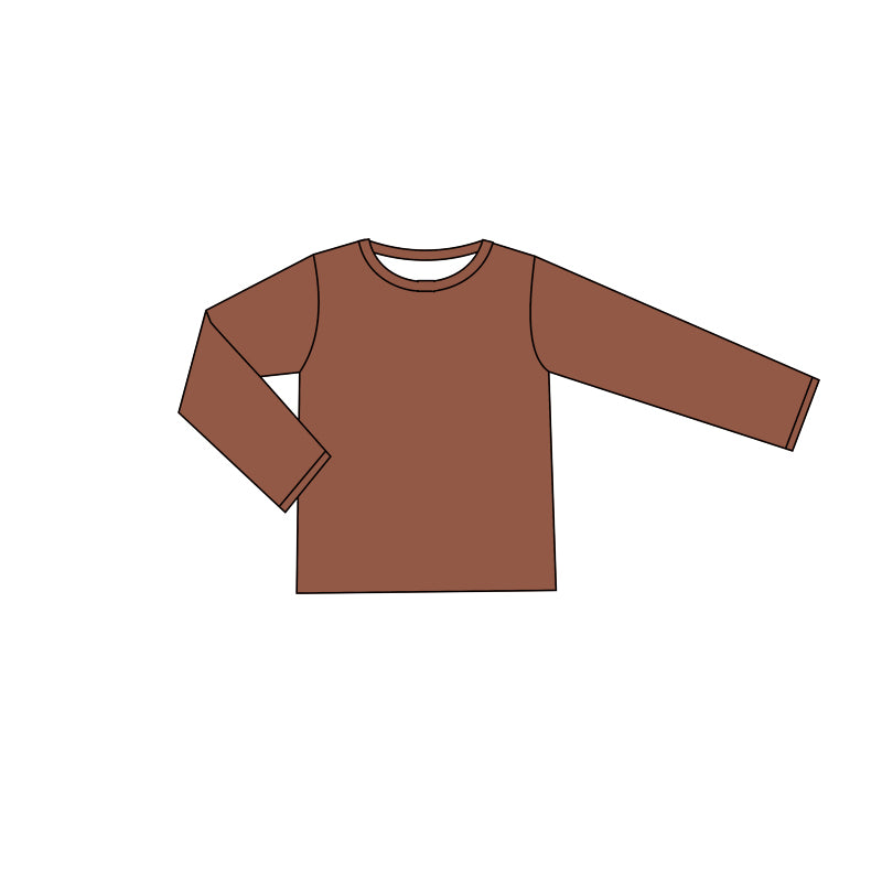 Baby Kids Toddler Coffee Long Sleeve Tee Shirts Tops Preorder