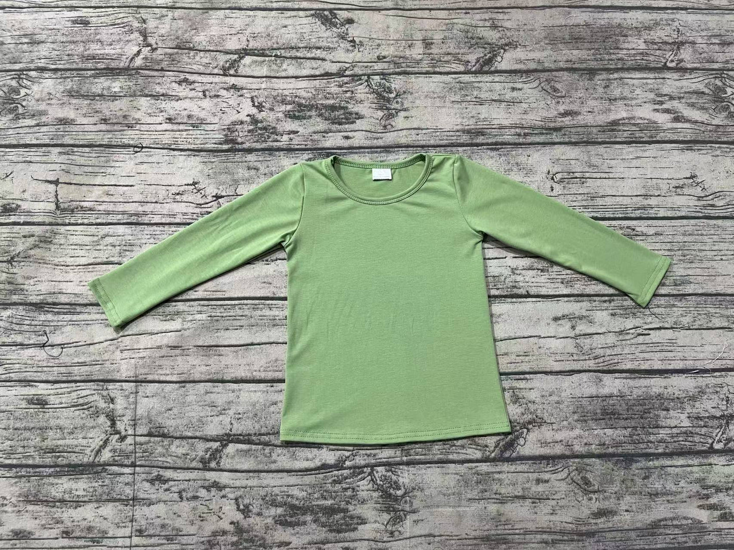 Baby Kids Toddler Green Long Sleeve Tee Shirts Tops