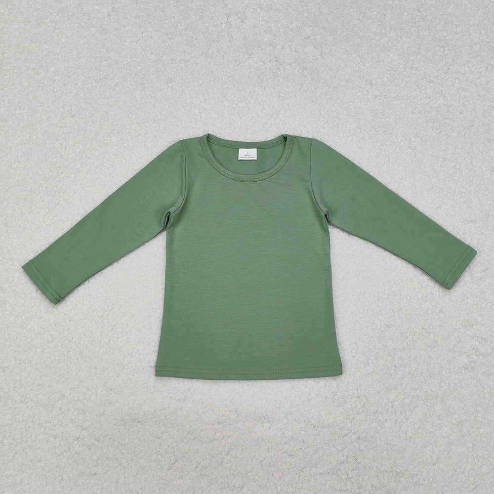 Baby Kids Toddler Green Long Sleeve Tee Shirts Tops