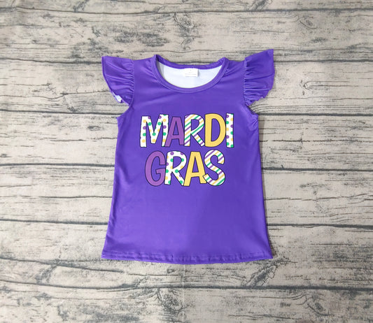 Baby Girls Mardi Gras Purple Tee Shirts Tops