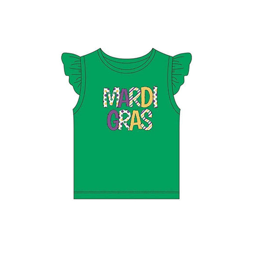 Baby Girls Mardi Gras Green Tee Shirts Tops preorder