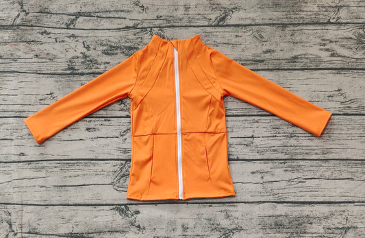 Baby Girls Orange Zip Pocket Yoga Active Wear Jackets Preorder