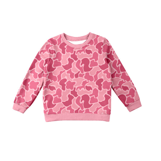 Baby Girls Pink Camo Long Sleeve Tee Shirts Tops Preorder