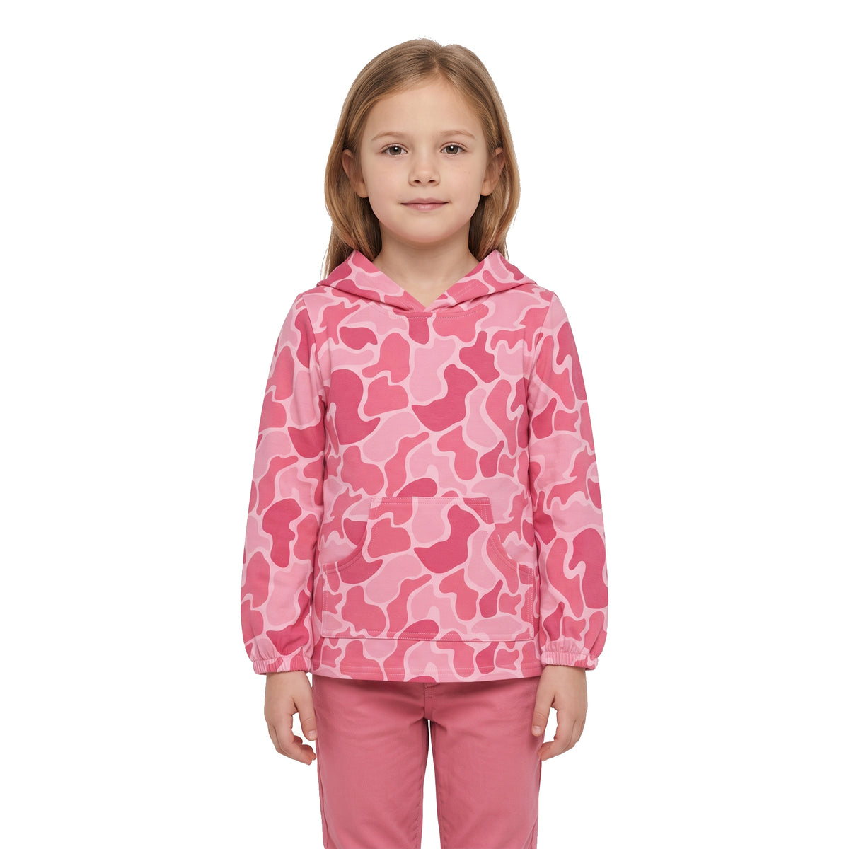 Baby Girls Long Sleeve Pink Camo Hoodies Tops